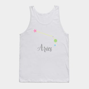 Aries Zodiac Constellation in Pastels Tank Top